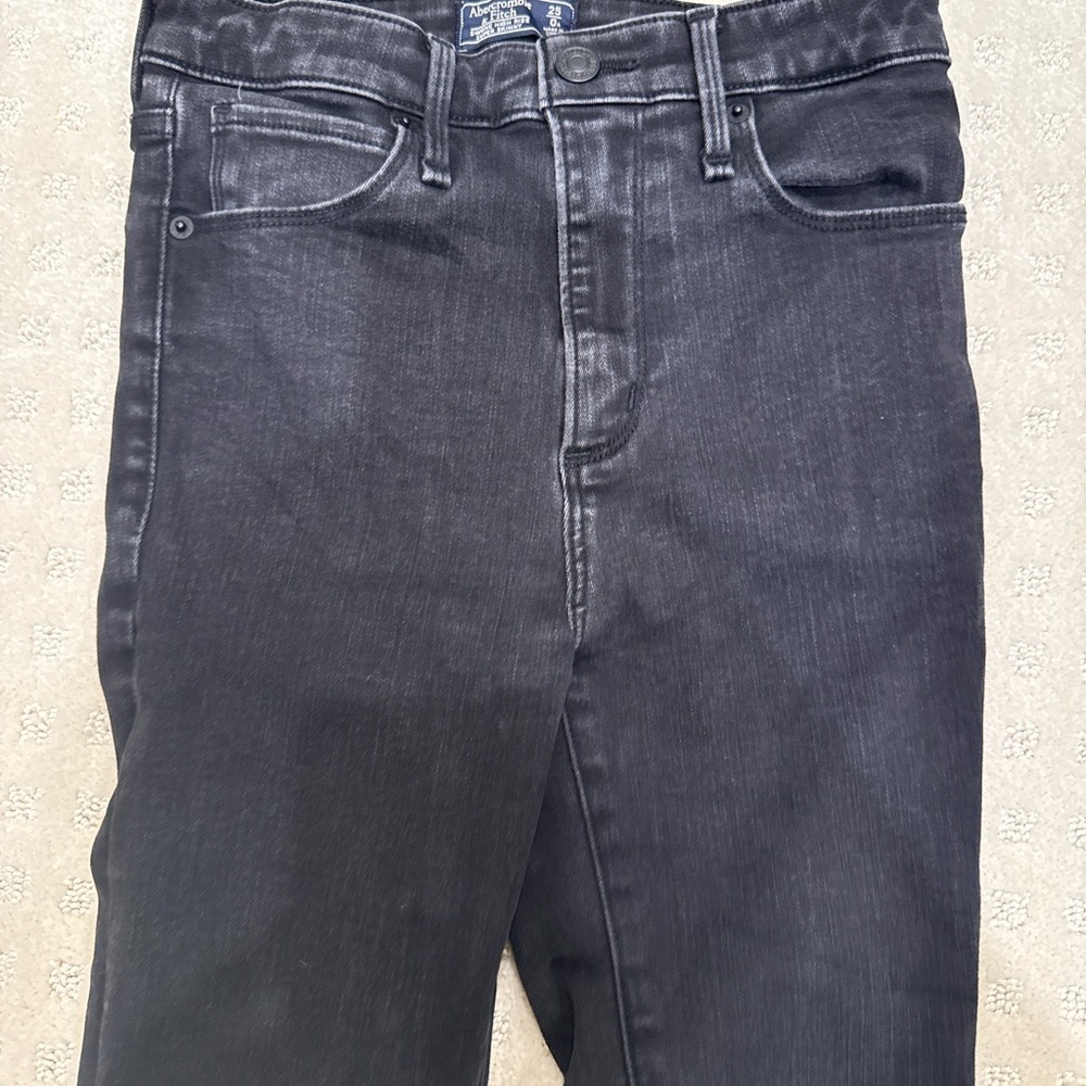 Abercrombie & Fitch Simone High Rise Super Skinny Jeans Black Women’s 25 / 0R - Picture 3 of 5